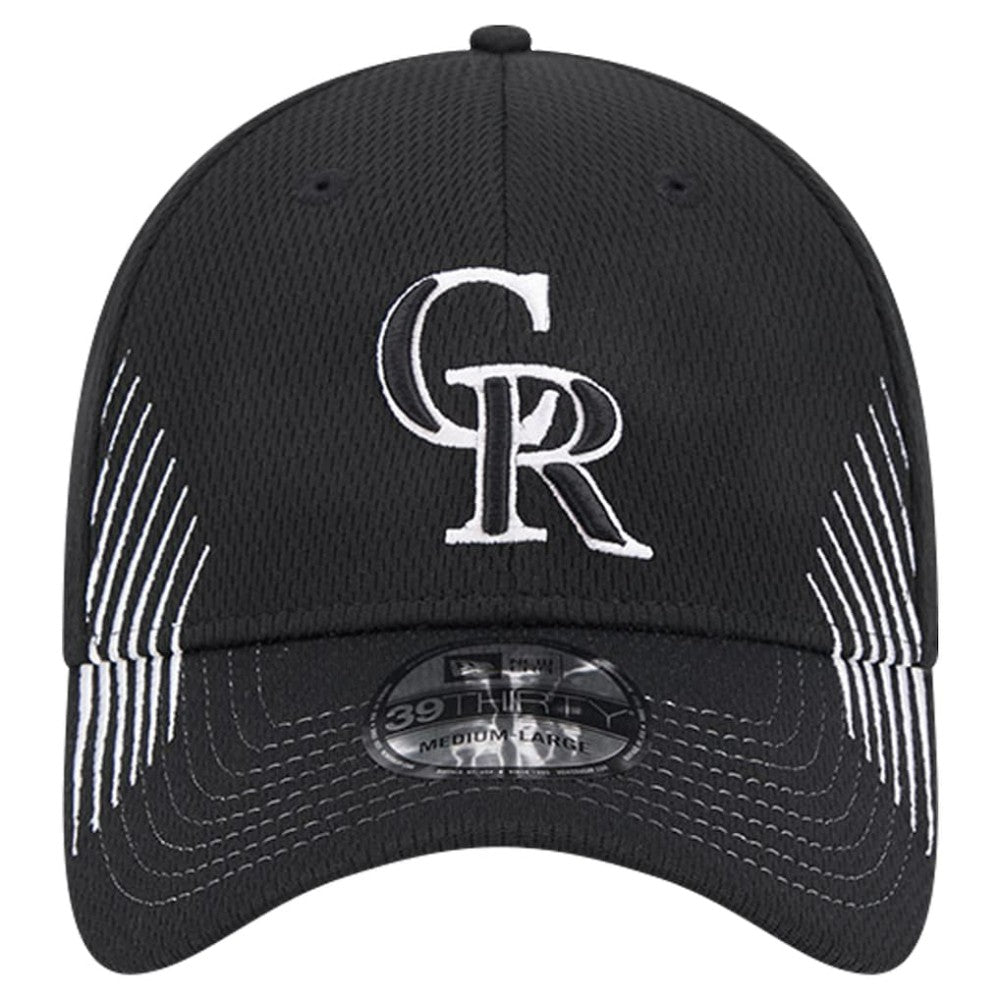 Colorado Rockies New Era Active Dash Mark 39THIRTY Flex Hat - Black - New Era Lifestyle