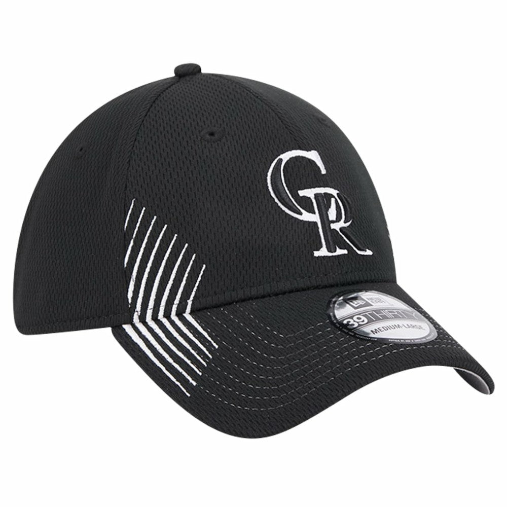 Colorado Rockies New Era Active Dash Mark 39THIRTY Flex Hat - Black - New Era Lifestyle