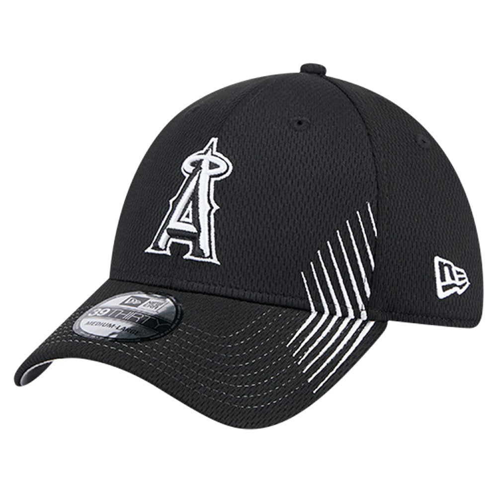 Los Angeles Angels New Era Active Dash Mark 39THIRTY Flex Hat - Black - New Era Sale