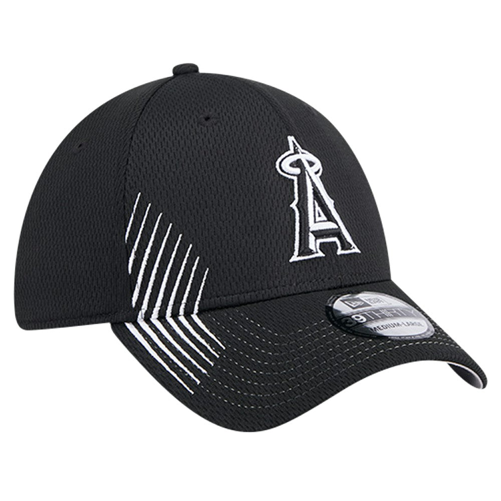 Los Angeles Angels New Era Active Dash Mark 39THIRTY Flex Hat - Black - New Era Sale
