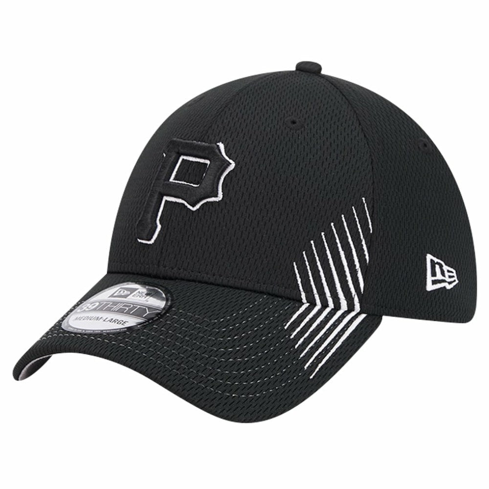 Pittsburgh Pirates New Era Active Dash Mark 39THIRTY Flex Hat - Black - New Era Discount