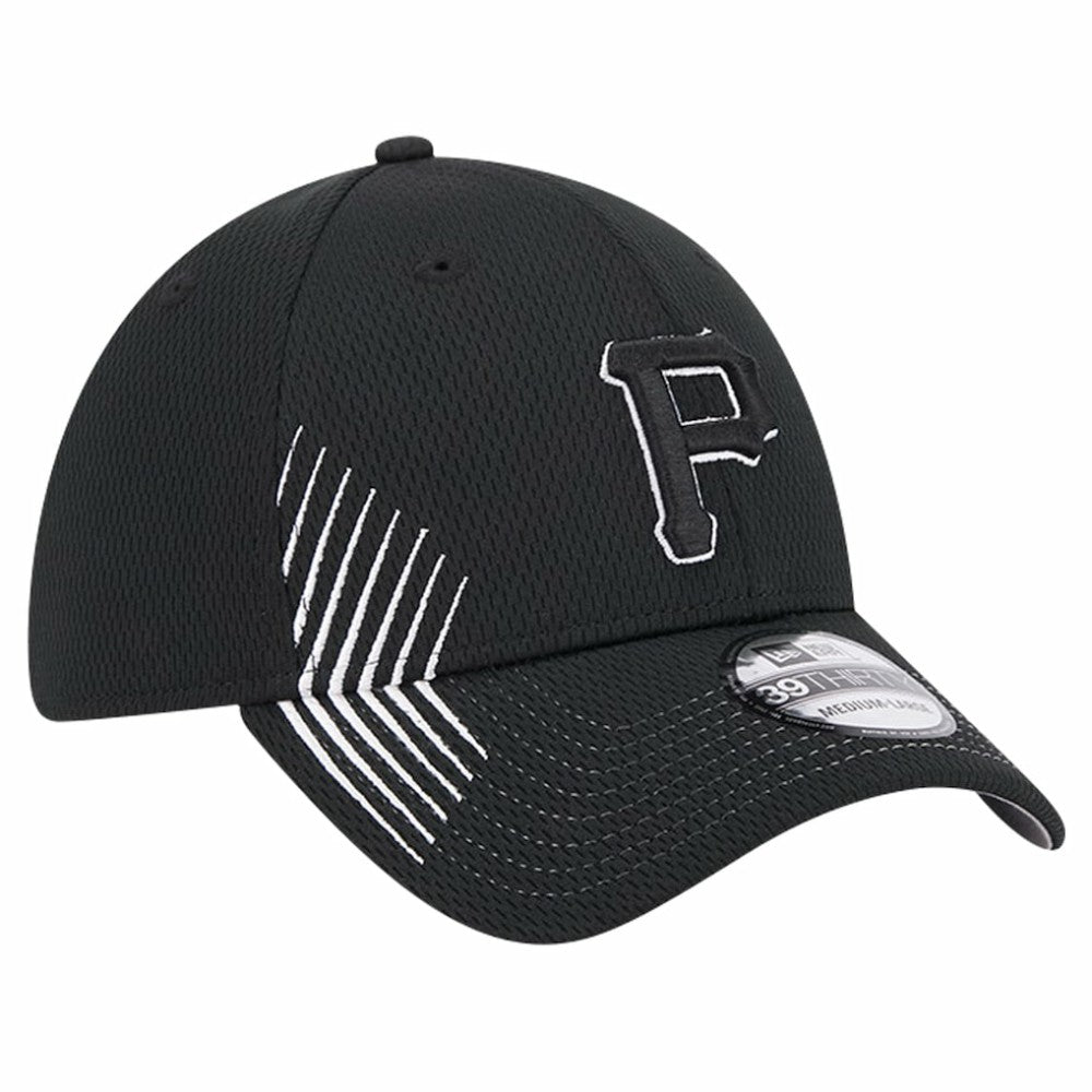 Pittsburgh Pirates New Era Active Dash Mark 39THIRTY Flex Hat - Black - New Era Discount