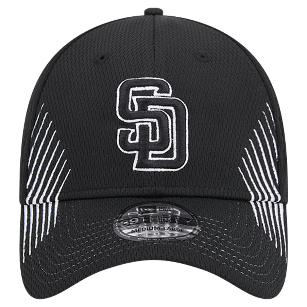 San Diego Padres New Era Active Dash Mark 39THIRTY Flex Hat - Black - New Era on Sale