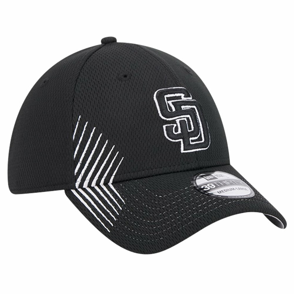 San Diego Padres New Era Active Dash Mark 39THIRTY Flex Hat - Black - New Era on Sale