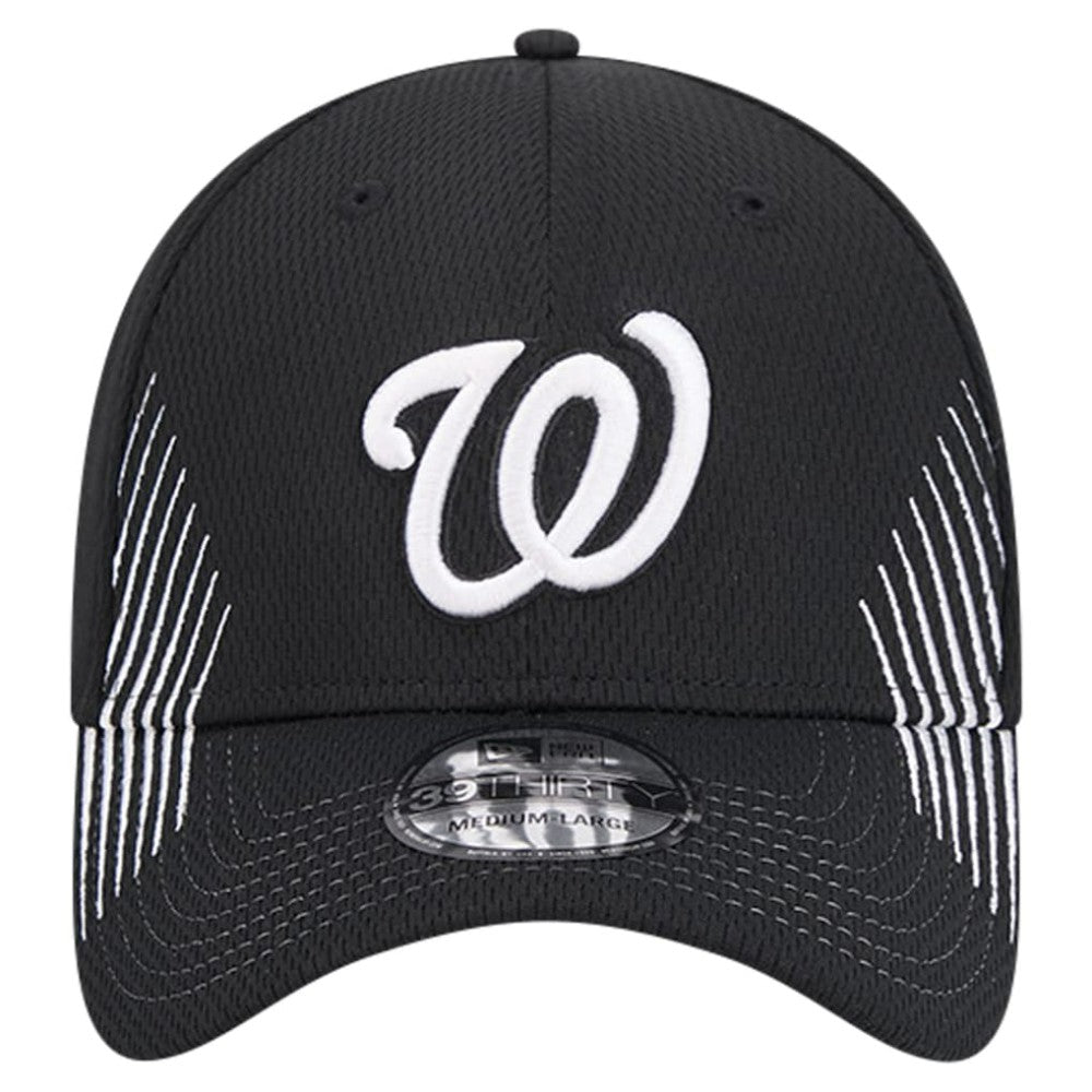 Washington Nationals New Era Active Dash Mark 39THIRTY Flex Hat - Black - New Era Online