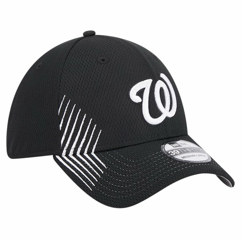 Washington Nationals New Era Active Dash Mark 39THIRTY Flex Hat - Black - New Era Online