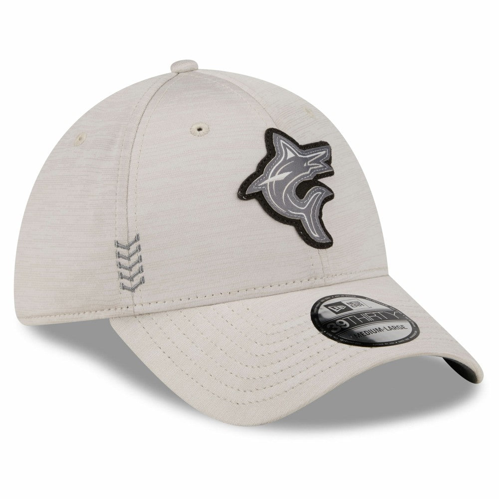 Miami Marlins New Era 2024 Clubhouse 39THIRTY Flex Hat - Cream - New Era Online