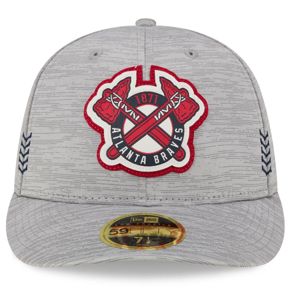 Atlanta Braves New Era 2024 Clubhouse Low Profile 59FIFTY Fitted Hat - Gray - New Era Online