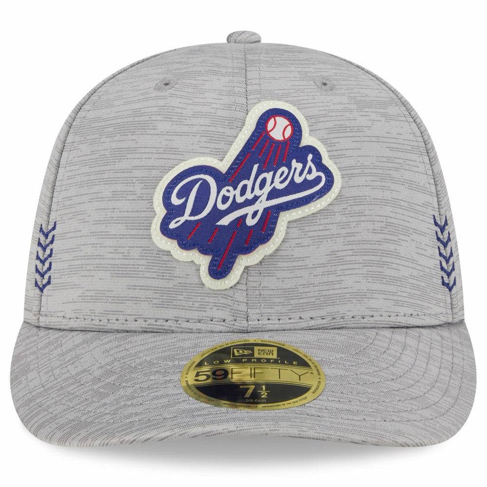 Los Angeles Dodgers New Era 2024 Clubhouse Low Profile 59FIFTY Fitted Hat - Gray - New Era Lifestyle