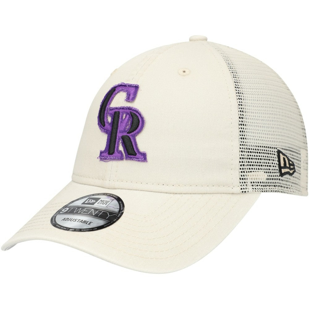 Colorado Rockies New Era Game Day 9TWENTY Adjustable Trucker Hat - Stone - New Era Discount