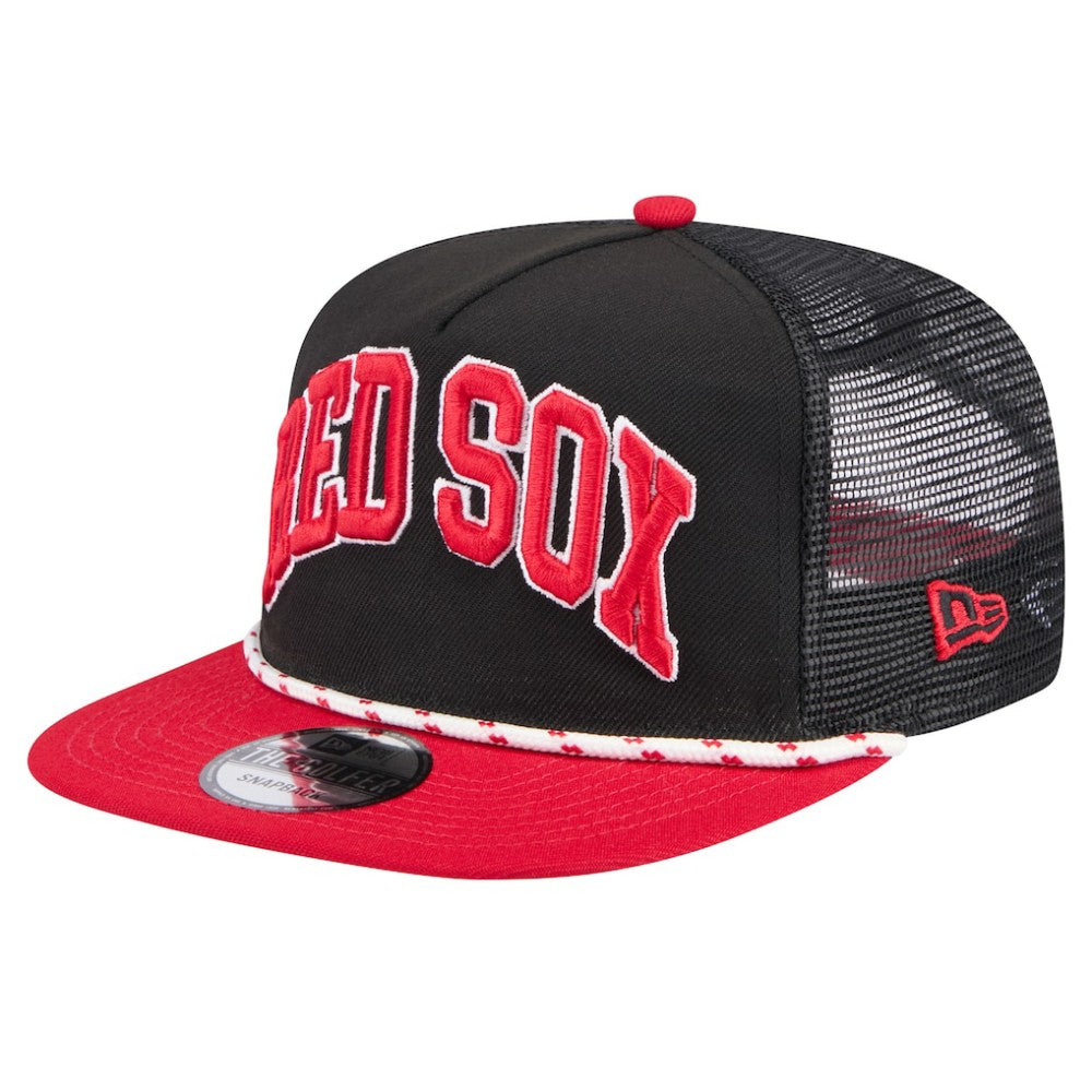 Boston Red Sox New Era Throwback Meshback Golfer Hat - Black - New Era Online