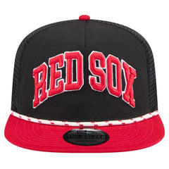 Boston Red Sox New Era Throwback Meshback Golfer Hat - Black - New Era Online