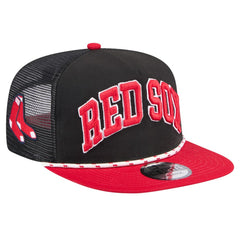 Boston Red Sox New Era Throwback Meshback Golfer Hat - Black - New Era Online