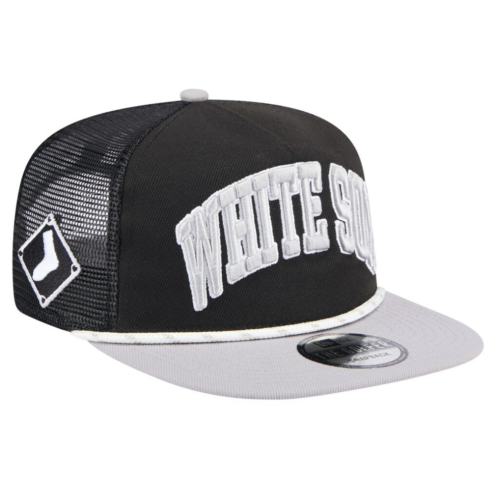 Chicago White Sox New Era Throwback Meshback Golfer Hat - Black - New Era Online