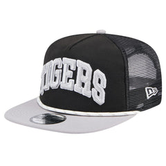 Detroit Tigers New Era Throwback Meshback Golfer Hat - Black - New Era Discount
