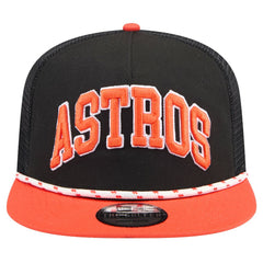 Houston Astros New Era Throwback Meshback Golfer Hat - Black - New Era on Sale