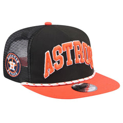 Houston Astros New Era Throwback Meshback Golfer Hat - Black - New Era on Sale