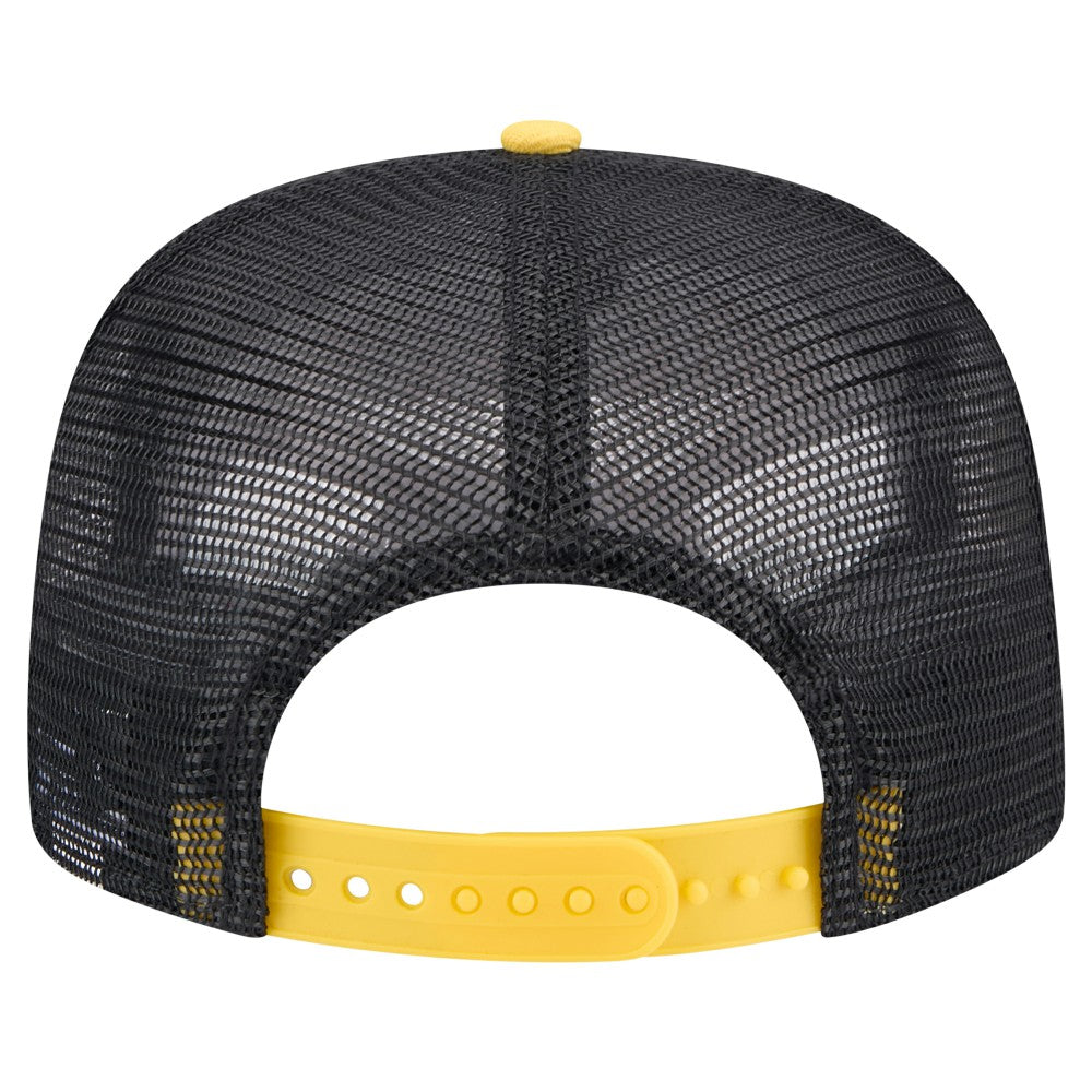 Milwaukee Brewers New Era Throwback Meshback Golfer Hat - Black - New Era Discount
