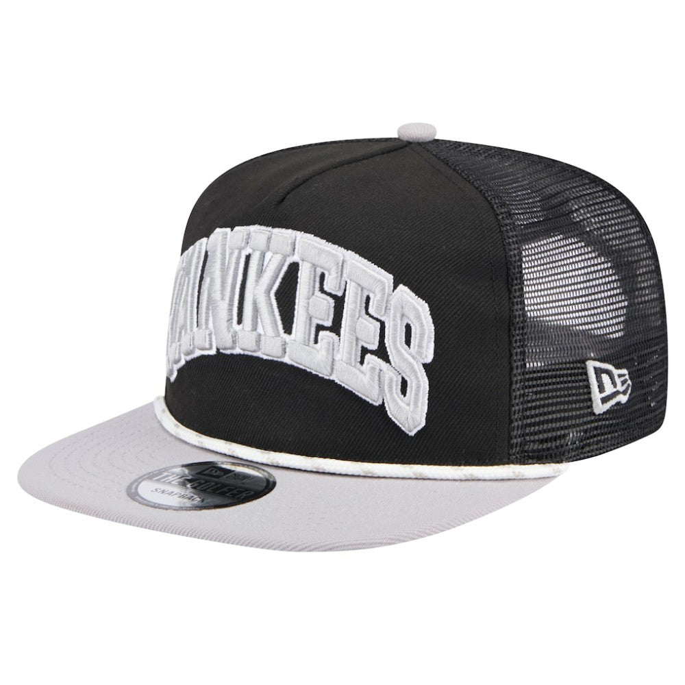 New York Yankees New Era Throwback Meshback Golfer Hat - Black - New Era Online
