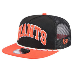 San Francisco Giants New Era Throwback Meshback Golfer Hat - Black - New Era Sale