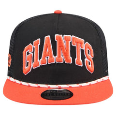 San Francisco Giants New Era Throwback Meshback Golfer Hat - Black - New Era Sale