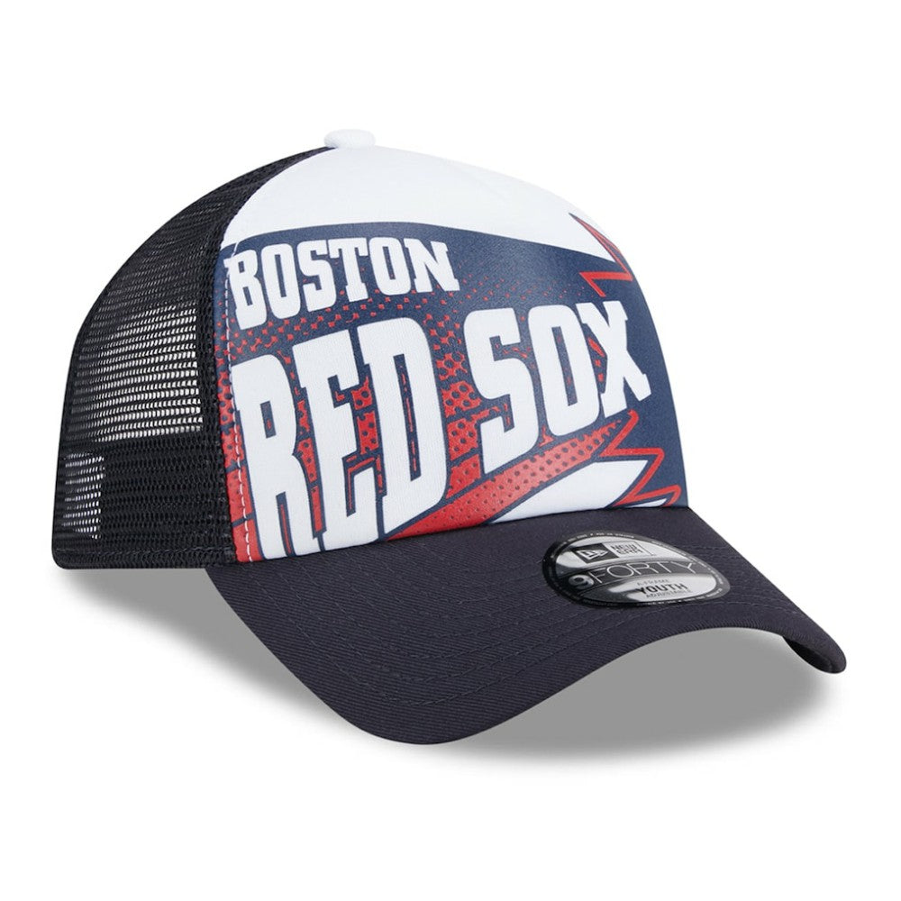 Boston Red Sox New Era Youth Boom 9FORTY Adjustable Hat - Navy - New Era on Sale