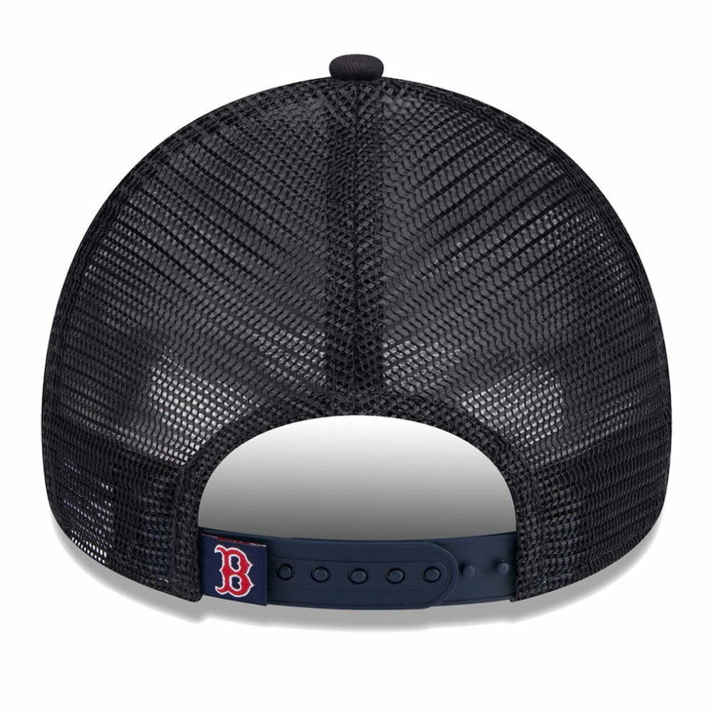 Boston Red Sox New Era Women's Throwback Team Foam Front A-Frame Trucker 9FORTY Adjustable Hat - White/Navy - New Era on Sale