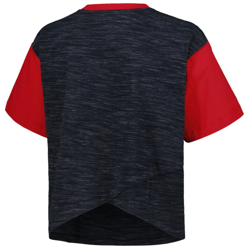 USWNT 5th & Ocean by New Era Women's Athletic Cross Back Cropped T-Shirt Navy - New Era