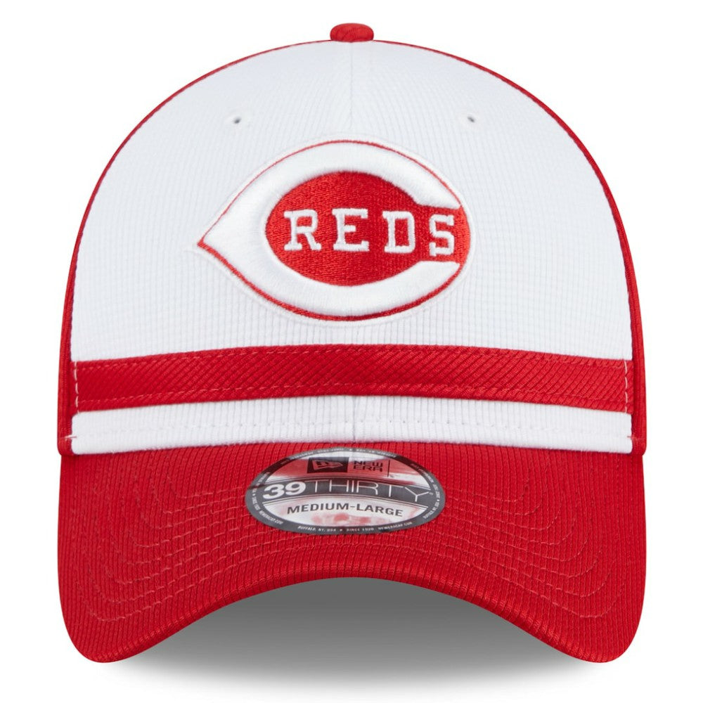 Cincinnati Reds New Era 2025 Batting Practice 39THIRTY Flex Hat - White - New Era Lifestyle