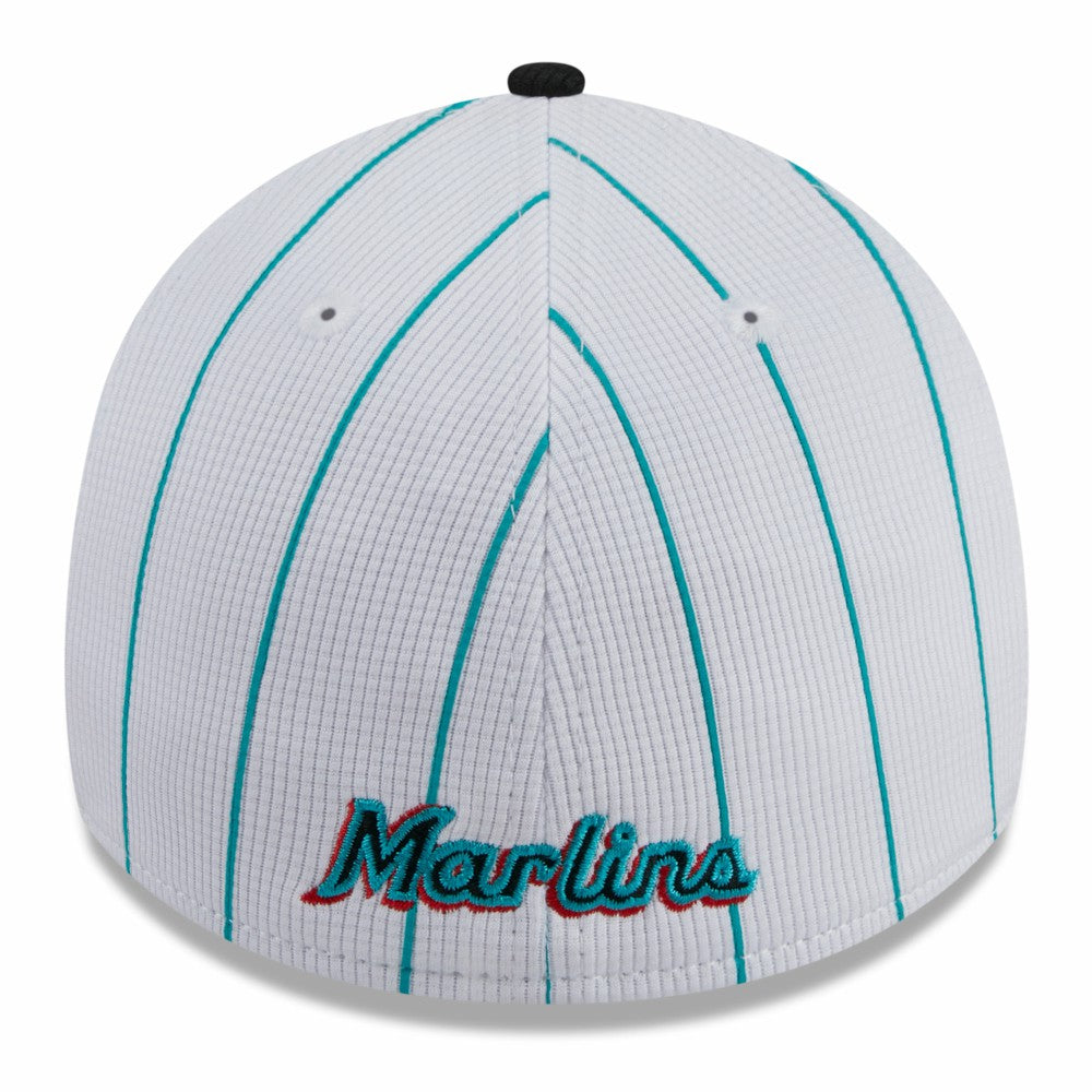 Miami Marlins New Era 2025 Batting Practice 39THIRTY Flex Hat - White - New Era Lifestyle