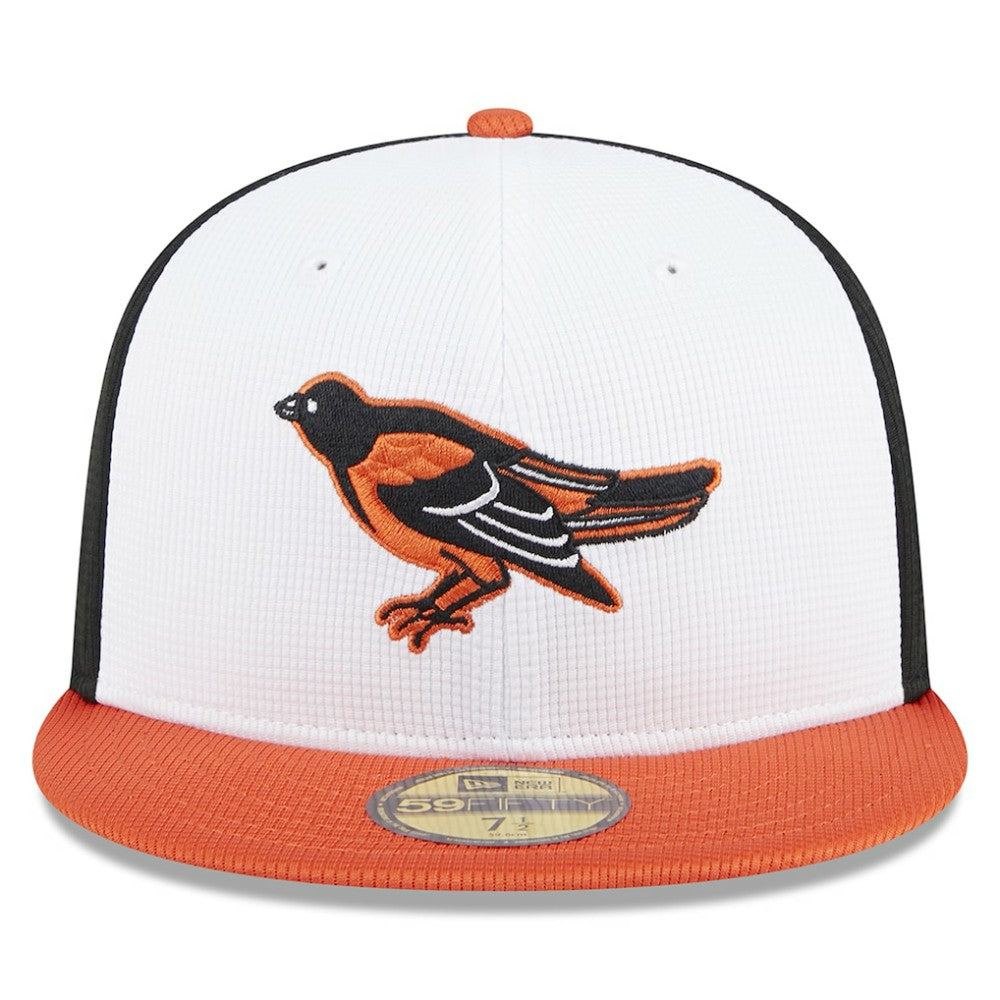 Baltimore Orioles New Era 2025 Batting Practice 59FIFTY Fitted Hat - White - New Era Lifestyle