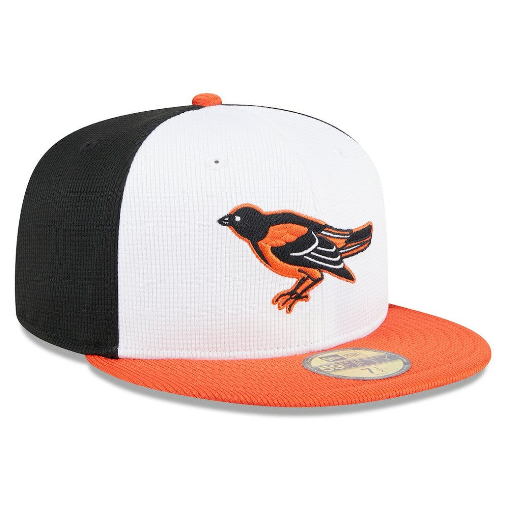 Baltimore Orioles New Era 2025 Batting Practice 59FIFTY Fitted Hat - White - New Era Lifestyle
