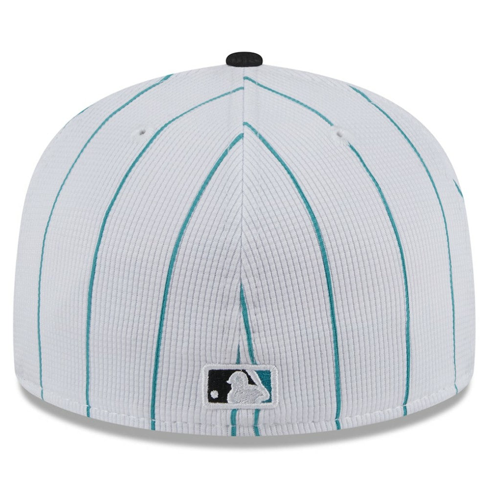 Miami Marlins New Era 2025 Batting Practice 59FIFTY Fitted Hat - White - New Era on Sale