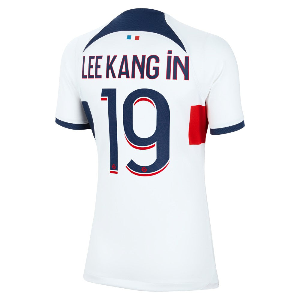 Lee Kang In Paris Saint-Germain Women's 2023/24 Away Stadium Replica Player Jersey White - Nike