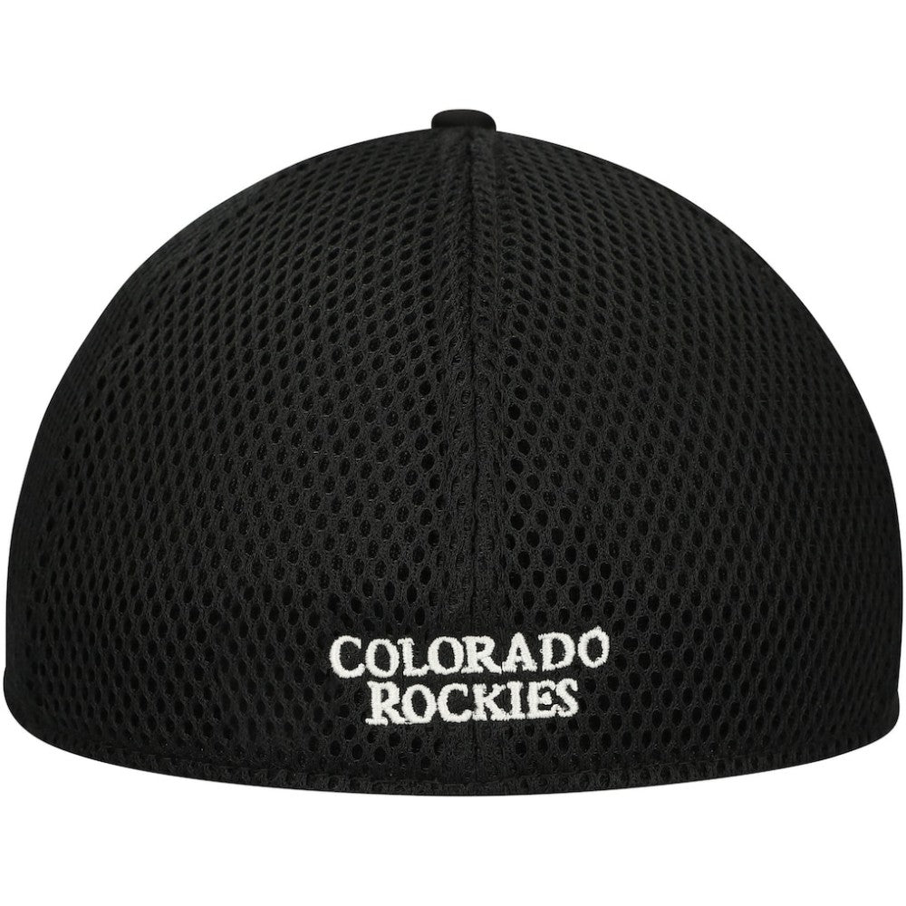 Colorado Rockies New Era Neo 39THIRTY Flex Hat - Black/White - New Era on Sale