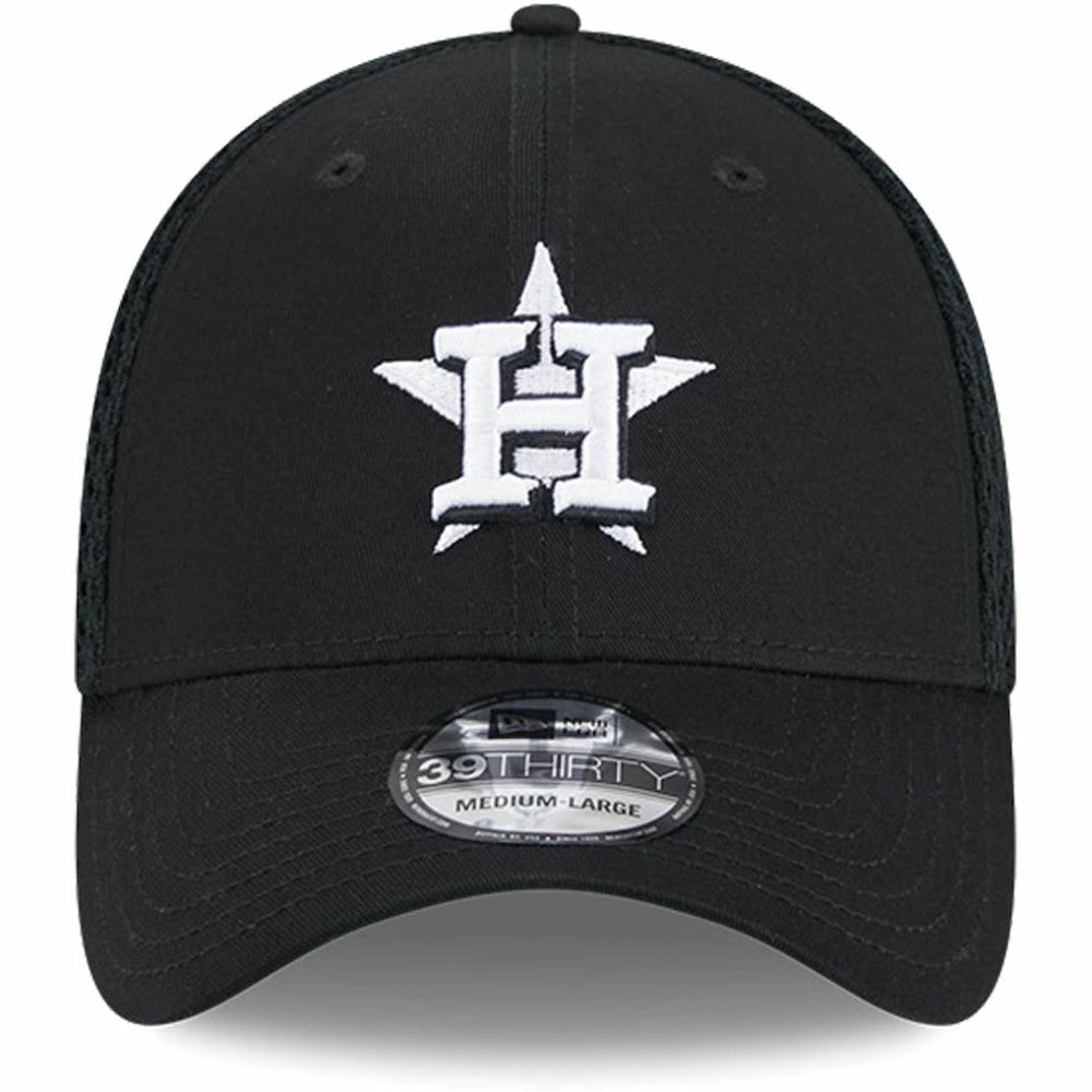 Houston Astros New Era Neo 39THIRTY Flex Hat - Black/White - New Era Lifestyle