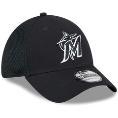 Miami Marlins New Era Neo 39THIRTY Flex Hat - Black/White - New Era on Sale