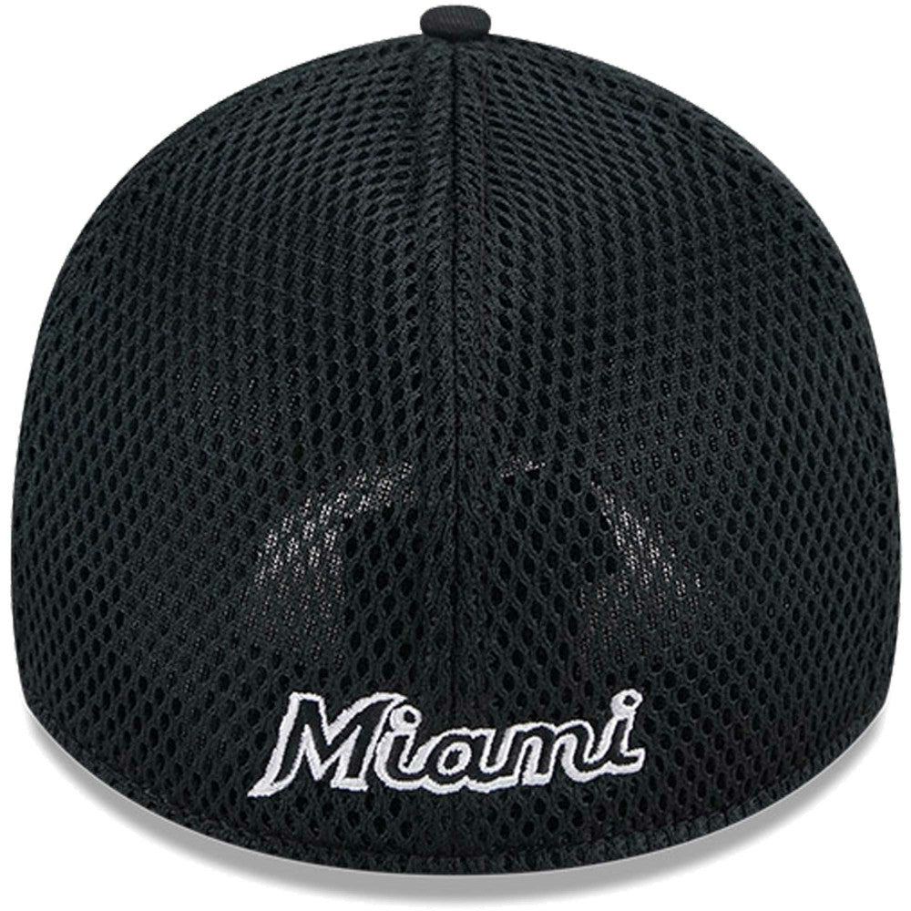 Miami Marlins New Era Neo 39THIRTY Flex Hat - Black/White - New Era on Sale