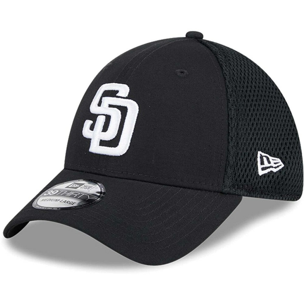 San Diego Padres New Era Neo 39THIRTY Flex Hat - Black/White - New Era Lifestyle