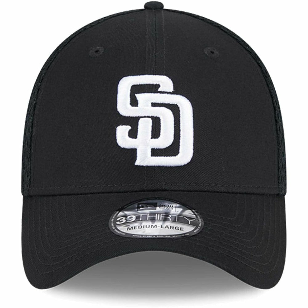 San Diego Padres New Era Neo 39THIRTY Flex Hat - Black/White - New Era Lifestyle
