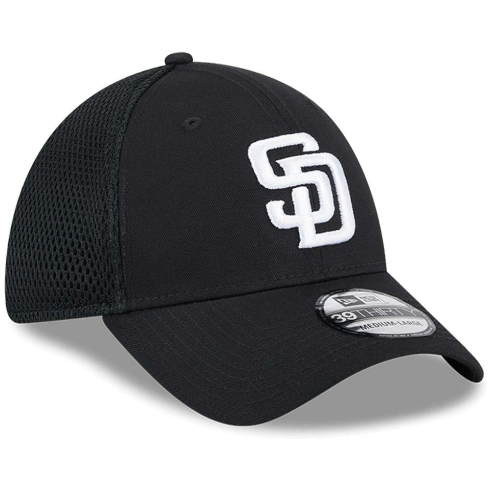 San Diego Padres New Era Neo 39THIRTY Flex Hat - Black/White - New Era Lifestyle