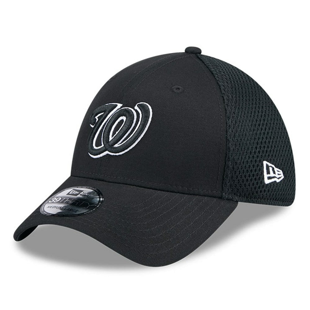 Washington Nationals New Era Neo 39THIRTY Flex Hat - Black/White - New Era Online