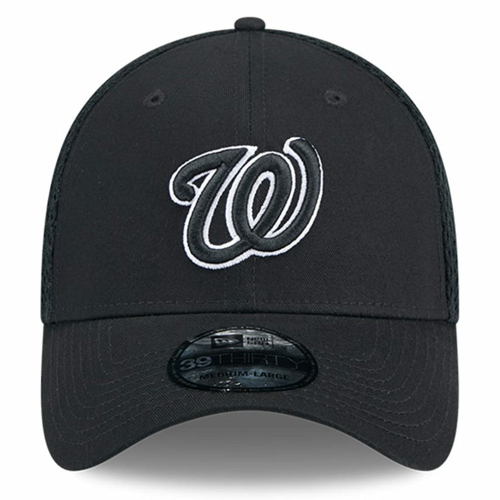 Washington Nationals New Era Neo 39THIRTY Flex Hat - Black/White - New Era Online