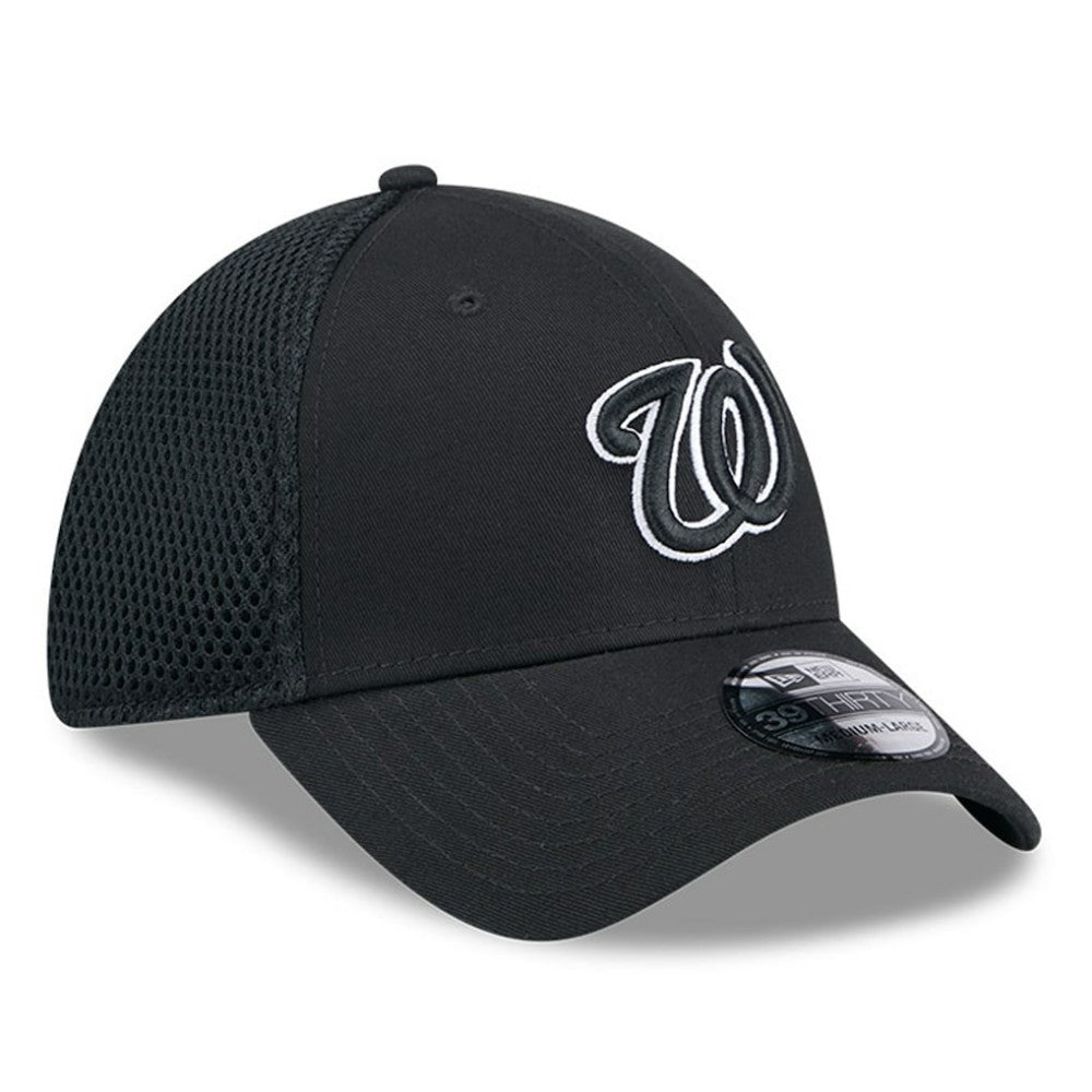 Washington Nationals New Era Neo 39THIRTY Flex Hat - Black/White - New Era Online