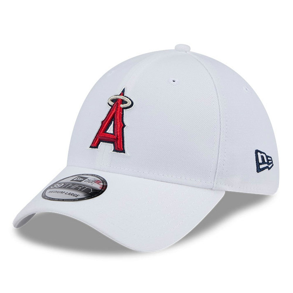 Los Angeles Angels New Era 39THIRTY Flex Hat - White - New Era on Sale