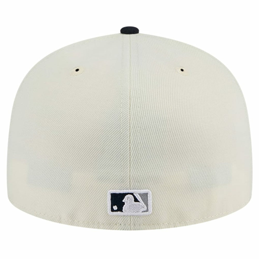New York Yankees New Era Top Hat Chrome 59FIFTY Fitted Hat - Cream - New Era Lifestyle