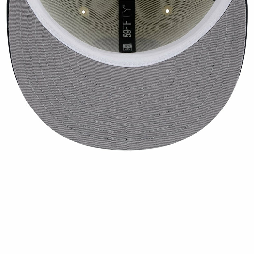 New York Yankees New Era Top Hat Chrome 59FIFTY Fitted Hat - Cream - New Era Lifestyle
