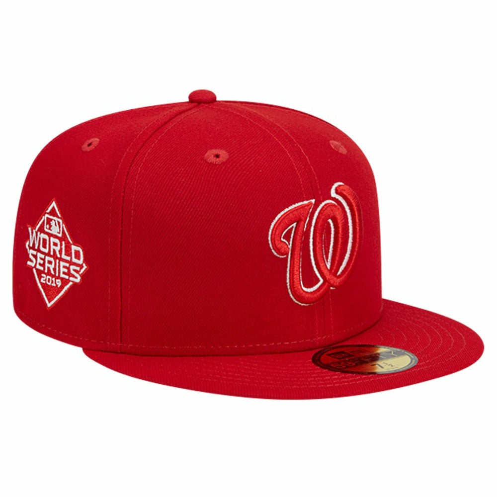 Washington Nationals New Era Logo 59FIFTY Fitted Hat - Red - New Era Discount