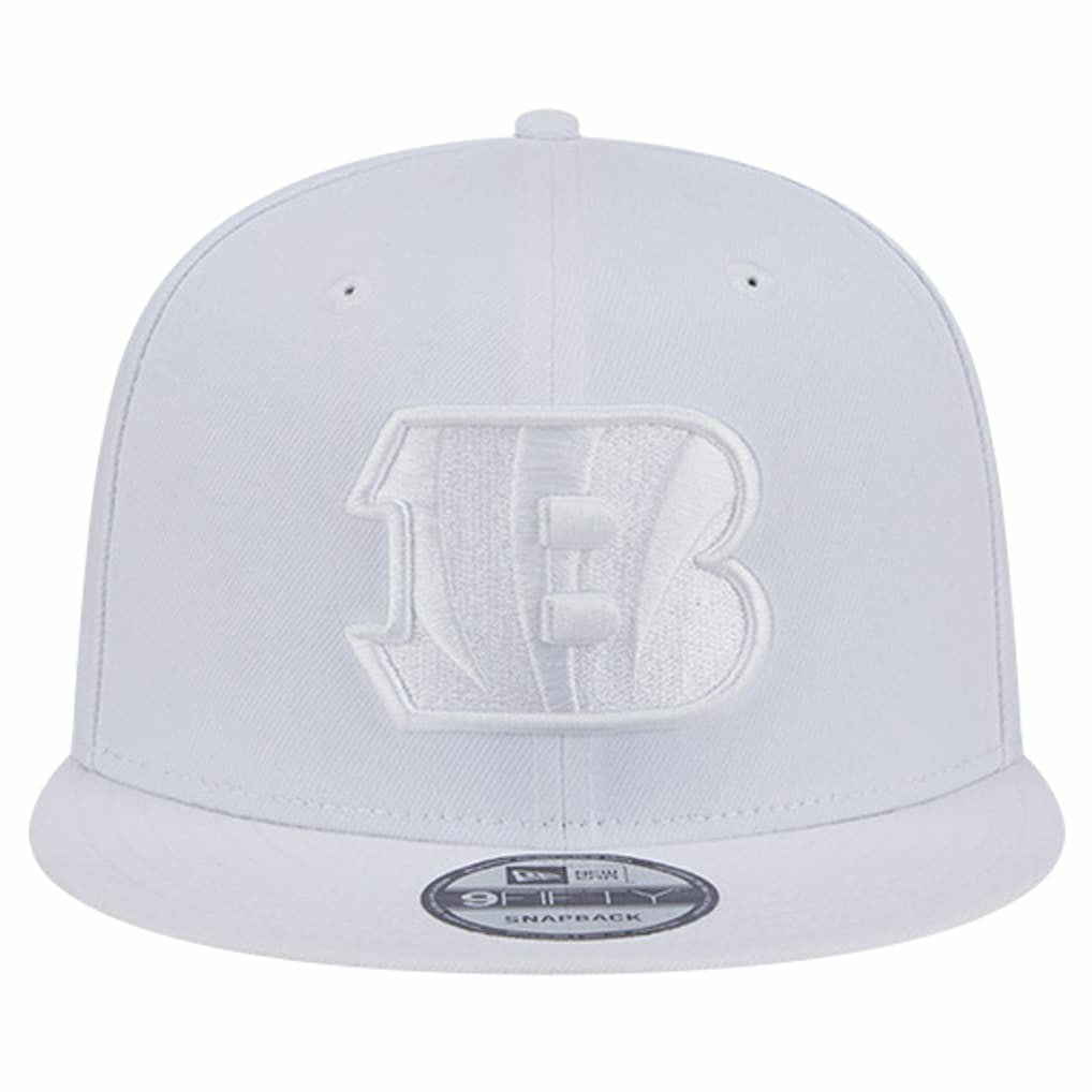 Cincinnati Bengals New Era Main White on White 9FIFTY Snapback Hat