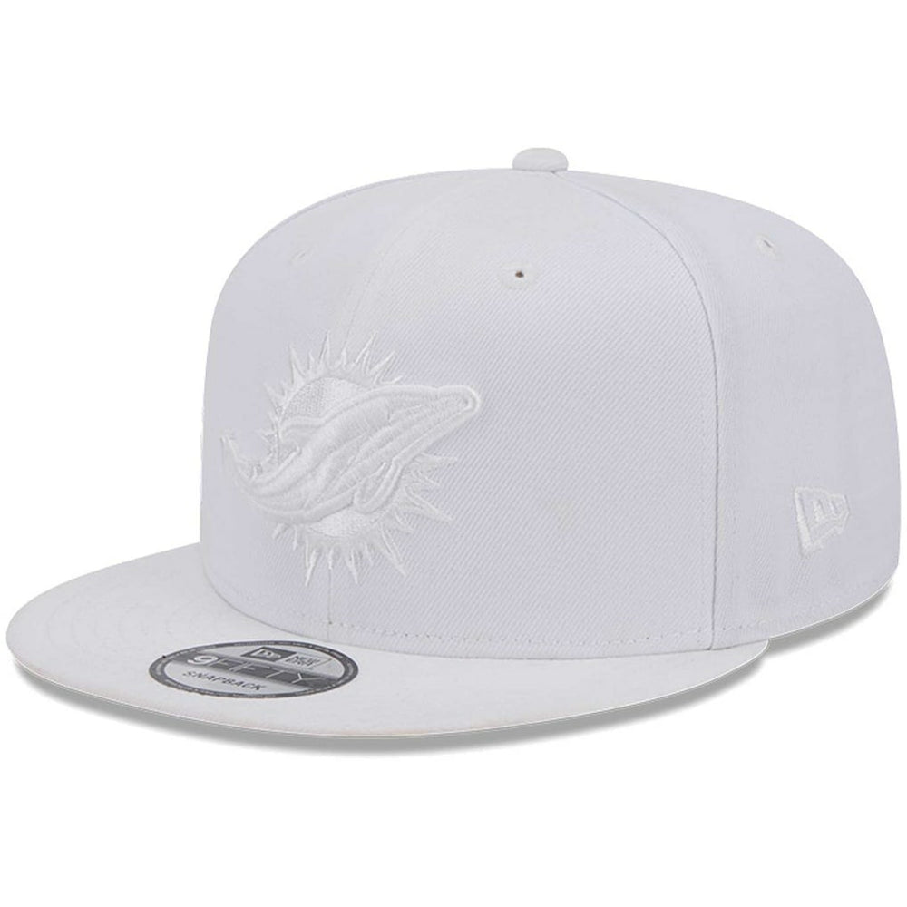 Miami Dolphins New Era Main White on White 9FIFTY Snapback Hat